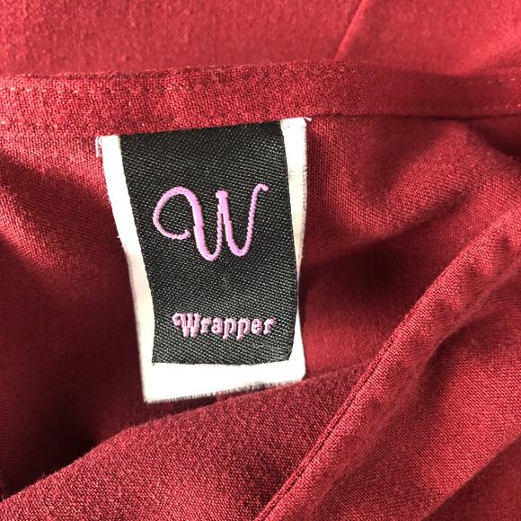 Wrapper High Waisted Red A Line Skirt - Picture 3 of 10